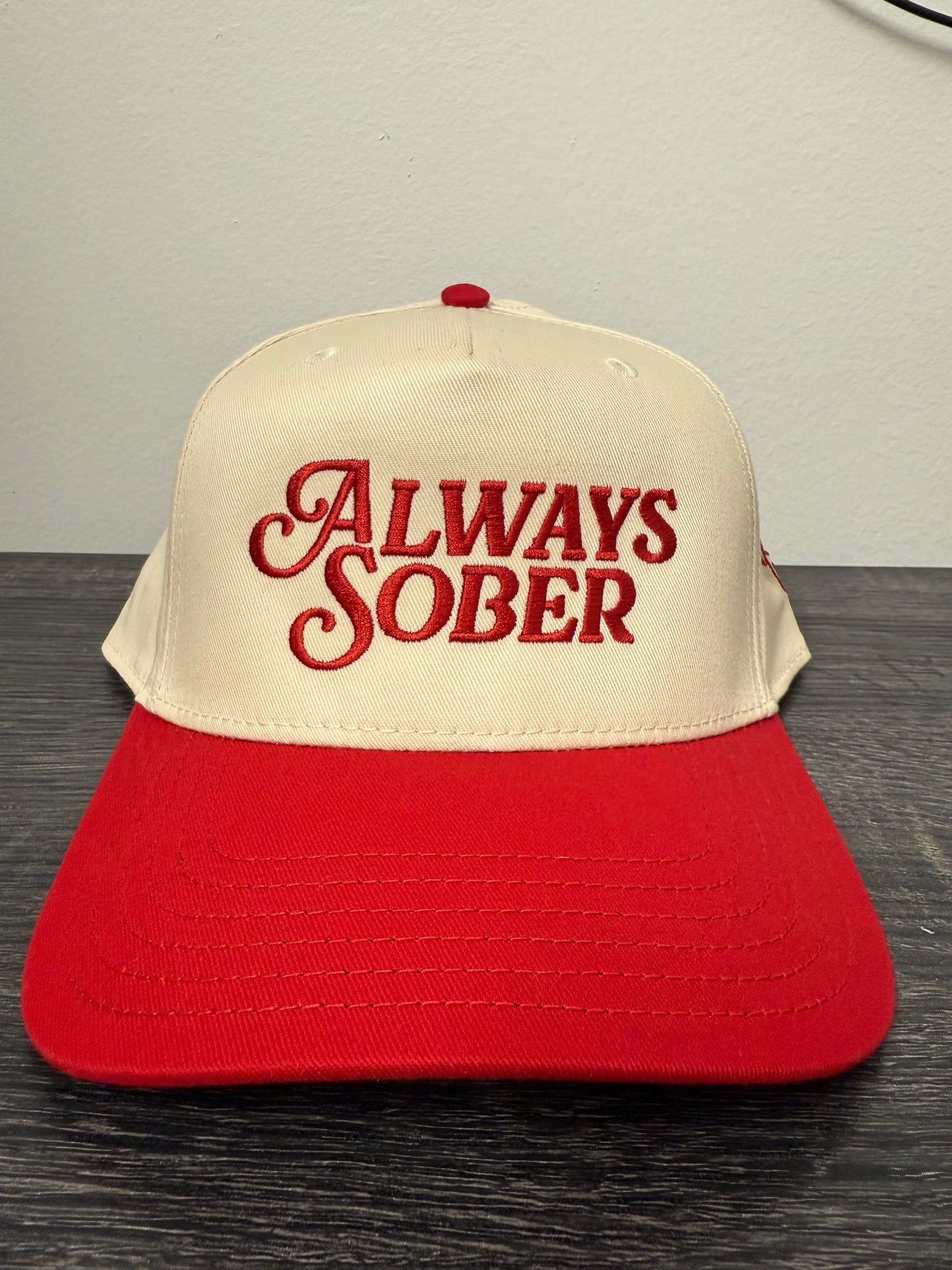 Always Sober®️ Red Embroidered Trucker Hat